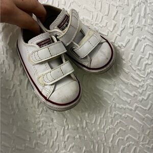 Converse Kids White and Red Sneakers size 5